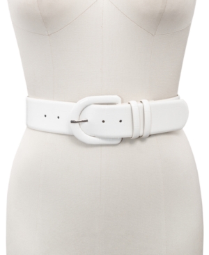 Inc Croc-Embossed Stretch Belt With Covered Buckle Created for Macy's