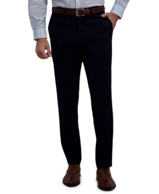 Haggar - Men's Slim-Fit 4-Way Stretch Glen Plaid Dress Pants