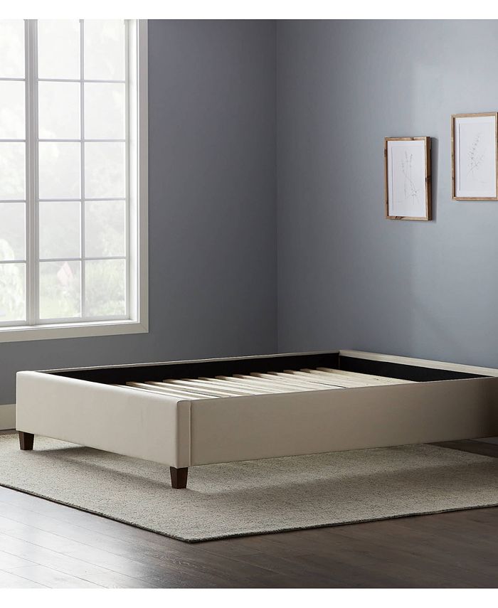 Dream Collection Upholstered Platform Bed with Slats, King Macy's