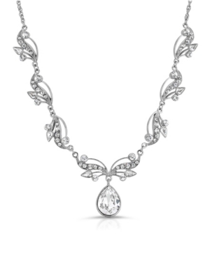 image of 2028 Vine Teardrop Necklace with Swarovski Crystals