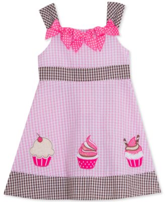 Rare Editions - Toddler Girls Gingham Seersucker Cupcake Dress