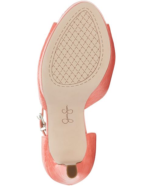 Jessica Simpson Womens Beeya Two Piece Platform Sandals Womens Shoes Pink Size 8 5 M main image 0