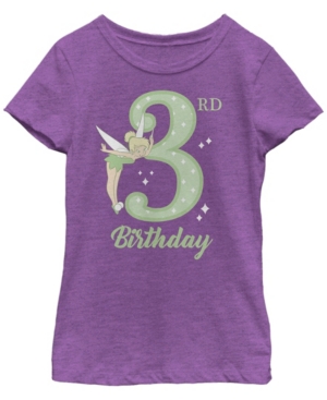 Big Girls Tinkerbell Tink 3rd Birthday Short Sleeve T-shirt