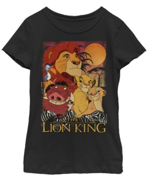 Big Girls Lion King Paste Short Sleeve T-shirt