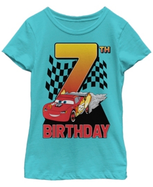 Big Girls Cars-Cars 2 Lightning Birthday 7 Short Sleeve T-shirt