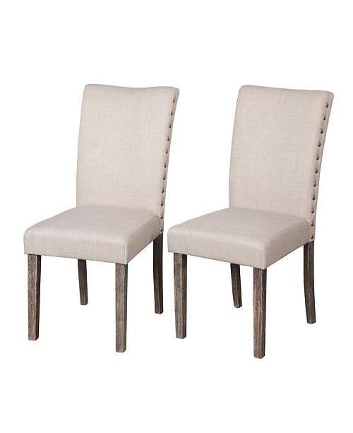 Buylateral Burntwood Parson Chair Set Of 2 Reviews Furniture Macy S