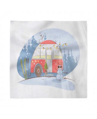 Ambesonne Vintage-Like Trucks Set of 4 Napkins, 12" x 12"