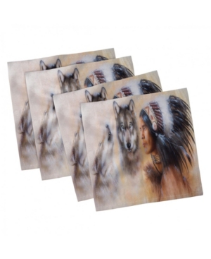 Ambesonne Colorful Set of 4 Napkins 12