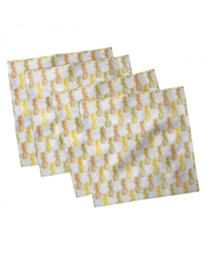 Ambesonne Pineapple Set of 4 Napkins 12