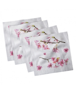 Ambesonne Floral Set of 4 Napkins 12