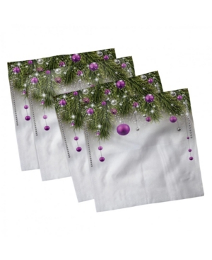 Ambesonne Christmas Set of 4 Napkins 12