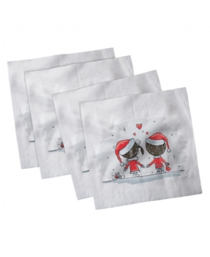 Ambesonne Christmas Set of 4 Napkins 12