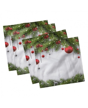 Ambesonne Christmas Set of 4 Napkins 12