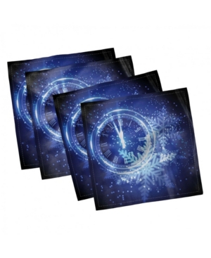 Ambesonne Clock Set of 4 Napkins 12