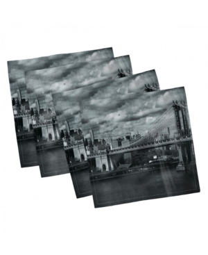 Ambesonne New York Set of 4 Napkins 12