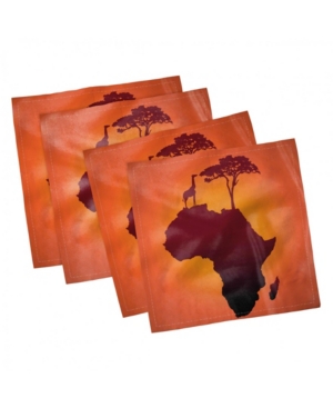 Ambesonne African Set of 4 Napkins 12