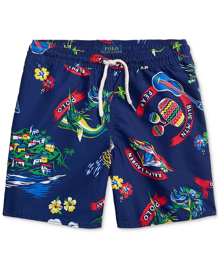 Polo Ralph Lauren Little Boys Captiva Tropical Swim Trunks - Macy's