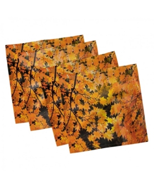 Ambesonne Fall Set of 4 Napkins 12