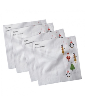 Ambesonne Christmas Set of 4 Napkins 12
