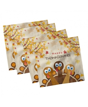 Ambesonne Turkey Set of 4 Napkins 12