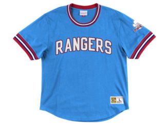 Men's Mitchell & Ness Light Blue Texas Rangers Cooperstown Collection Wild  Pitch Jersey T-Shirt