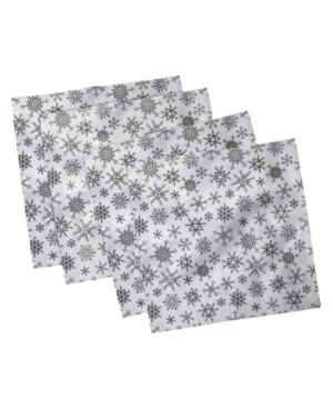 Ambesonne Snowflake Set of 4 Napkins 12