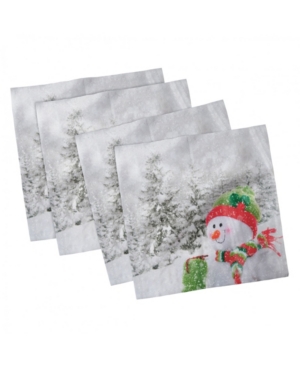 Ambesonne Christmas Set of 4 Napkins 12