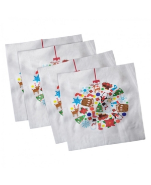 Ambesonne Christmas Set of 4 Napkins 12
