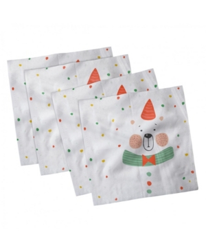 Ambesonne Polar Bear Set of 4 Napkins 12