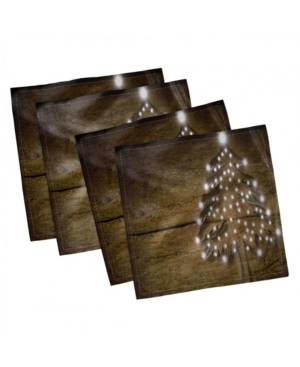 Ambesonne Christmas Set of 4 Napkins 12