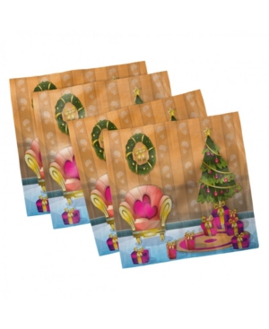 Ambesonne Christmas Set of 4 Napkins 12