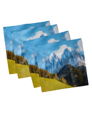 Ambesonne Landscape Set of 4 Napkins 18