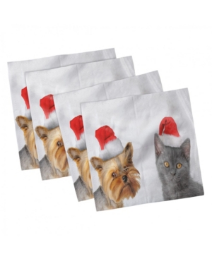 Ambesonne Christmas Set of 4 Napkins 18