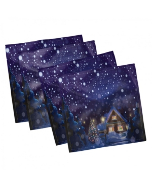 Ambesonne Christmas Set of 4 Napkins 18