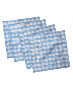 Ambesonne Checkered Set of 4 Napkins 18