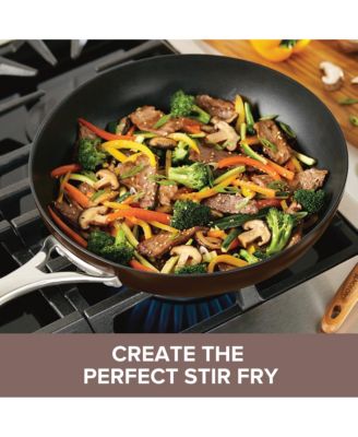 Anolon Nouvelle Copper Luxe Sable Hard-Anodized Non-Stick Stir Fry Pan