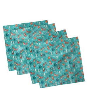 Ambesonne Winter Set of 4 Napkins 18