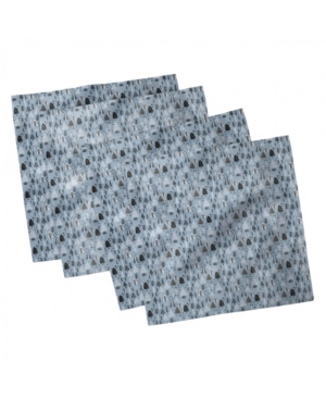 Ambesonne Christmas Tree Set of 4 Napkins 18