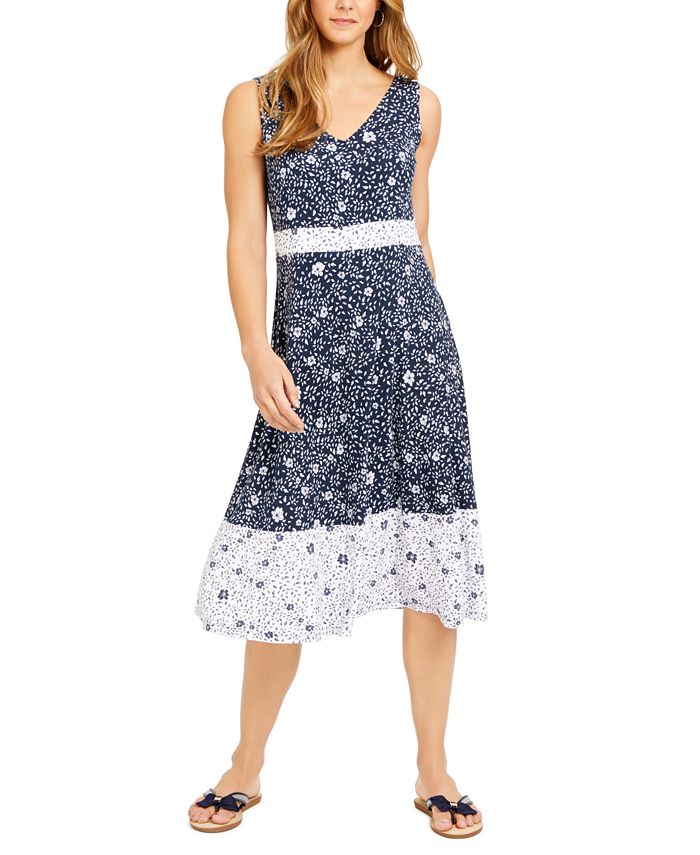 Charter Club Petite Floral-Print Dress, Created for Macy's - Macy's