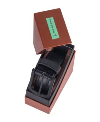 Mio Marino Men's Solid Casual Prong Belt