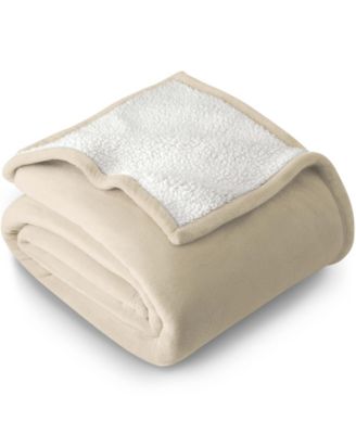 Bare Home Sherpa Fleece Blanket, Full/Queen - Macy's