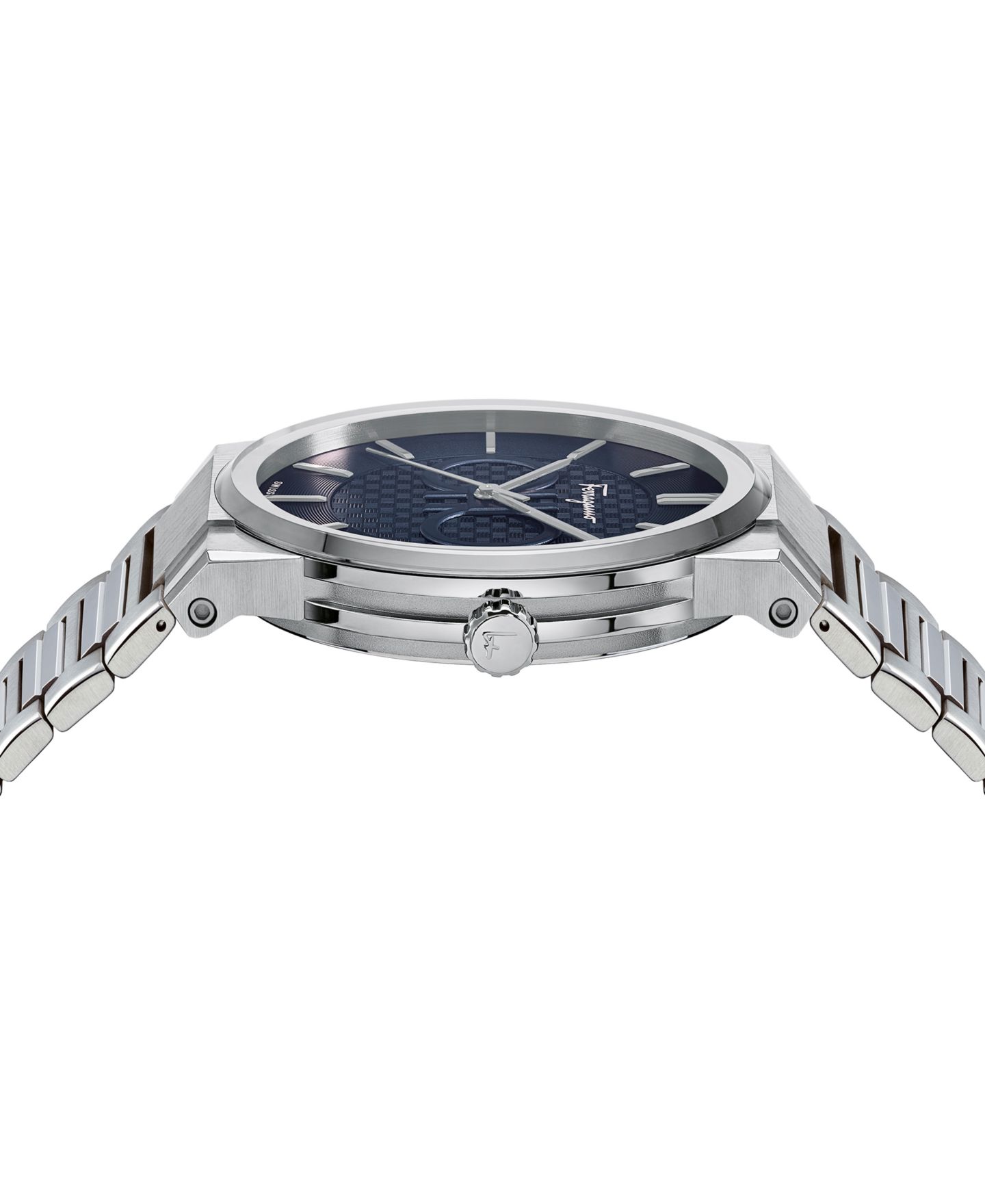 Мужские часы Ferragamo Swiss Sapphire Stainless Steel Bracelet Watch 41mm — фото 4