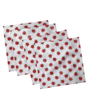 Ambesonne Ladybugs Set of 4 Napkins 18