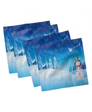 Ambesonne Christmas Set of 4 Napkins 18