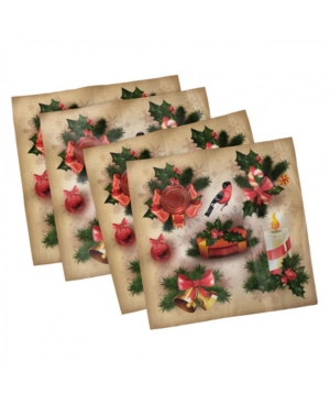 Ambesonne Christmas Set of 4 Napkins 18