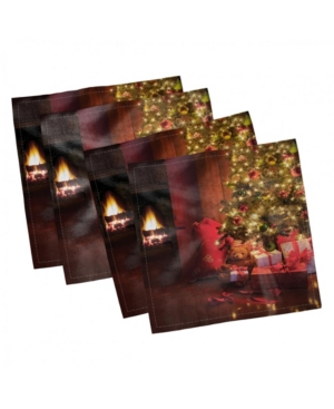 Ambesonne Christmas Set of 4 Napkins 18