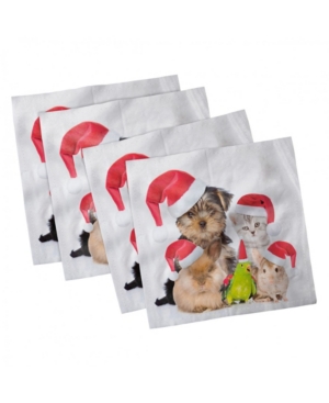 Ambesonne Christmas Set of 4 Napkins 18