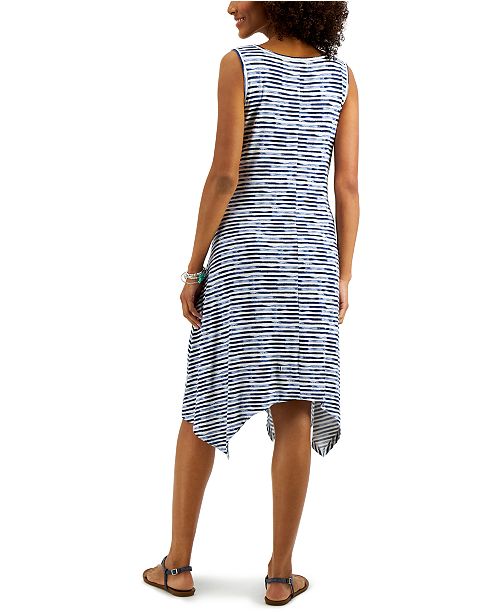 Style Co Plus Size Striped Handkerchief Dress Created For