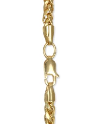 Wheat Link Chain Bracelet in 14k Gold