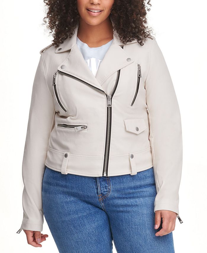 Levi's Trendy Plus Size Faux-Leather Moto Jacket & Reviews - Jackets &  Blazers - Plus Sizes - Macy's